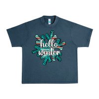 Midnight Navy hello winter Urban Heavy Tee - AdoDesignShop