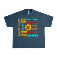 Midnight Navy sunflower sunshine Urban Heavy Tee - AdoDesignShop