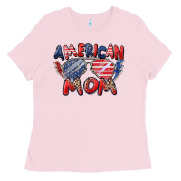 Bubblegum Pink American mom Ladies Tee - Zillion Design Studio