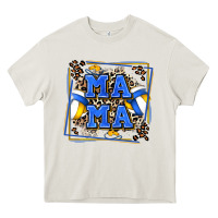 Cream volleyball mama with leopard Heavy Core Tee - Zillion Design Studio