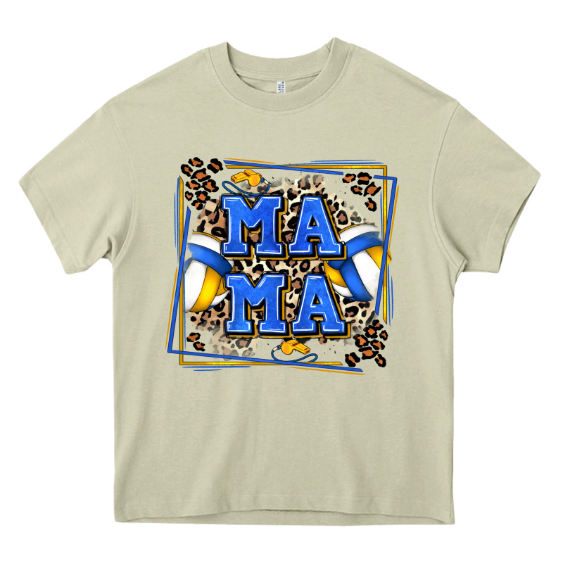Volleyball Mama With Leopard Heavy Core Tee by Zillion Design Studio | Teevron