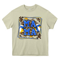 Mossy volleyball mama with leopard Heavy Core Tee - Zillion Design Studio
