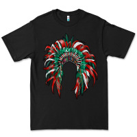 Black mexican flag indian headdress Premium Tee - RanaPortraitStore