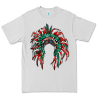 Dove Grey mexican flag indian headdress Premium Tee - RanaPortraitStore