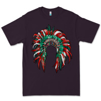Plum mexican flag indian headdress Premium Tee - RanaPortraitStore