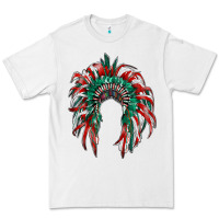 White mexican flag indian headdress Premium Tee - RanaPortraitStore