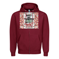 Burgundy sweet but twisted does that make me a candy cane Zipper Hoodie - MaliasSmallBusiness