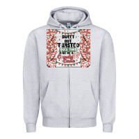 Heather Grey sweet but twisted does that make me a candy cane Zipper Hoodie - MaliasSmallBusiness