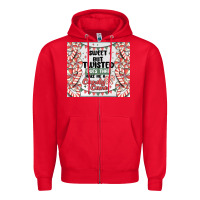 Red sweet but twisted does that make me a candy cane Zipper Hoodie - MaliasSmallBusiness