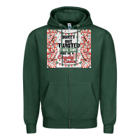 Sports Green sweet but twisted does that make me a candy cane Zipper Hoodie - MaliasSmallBusiness