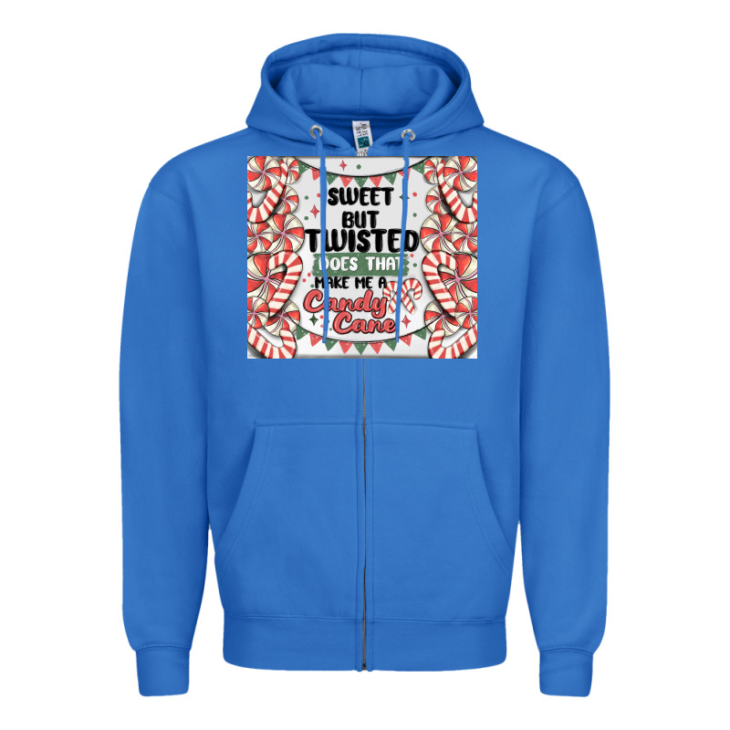 Sweet But Twisted Does That Make Me A Candy Cane Zipper Hoodie by MaliasSmallBusiness | Teevron