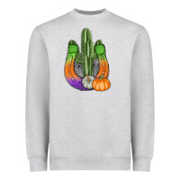 Heather Grey horseshoe halloween cactus Heavyweight Sweatshirt - AdoDesignShop