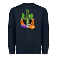Navy horseshoe halloween cactus Heavyweight Sweatshirt - AdoDesignShop