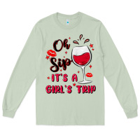 Matcha oh sip it's a girl's trip Long Sleeve Tee - MaliasSmallBusiness