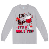 Moon Dust oh sip it's a girl's trip Long Sleeve Tee - MaliasSmallBusiness
