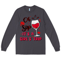 Smoke oh sip it's a girl's trip Long Sleeve Tee - MaliasSmallBusiness