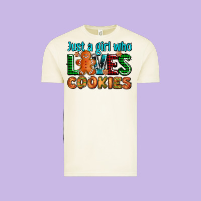 Just A Girl Who Loves Cookies Vintage Tee Designed By Adodesignshop