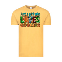 Vintage Mustard just a girl who loves cookies Vintage Tee - AdoDesignShop