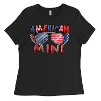 Black American mini Ladies Tee - Zillion Design Studio