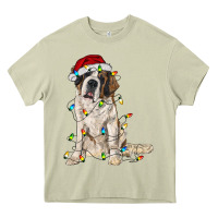 Mossy saint bernard with christmas lights Heavy Core Tee - RanaPortraitStore