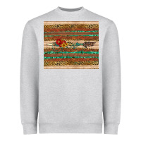 Heather Grey arrow wooden sunflower Heavyweight Sweatshirt - Artiststas
