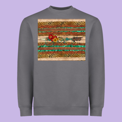 Arrow Wooden Sunflower Heavyweight Sweatshirt Designed By Artiststas