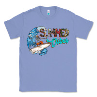 Colony Blue Summer Vibes Classic Tee - CowhideDigitalArt
