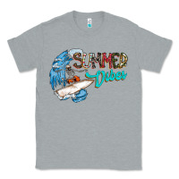 Heather Grey Summer Vibes Classic Tee - CowhideDigitalArt