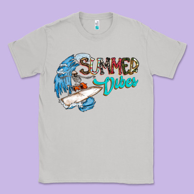 Summer Vibes Classic Tee Designed By Cowhidedigitalart
