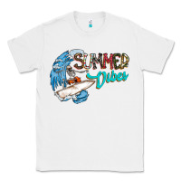 White Summer Vibes Classic Tee - CowhideDigitalArt