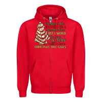 Red sketchy stuff for some christmas tree cakes Zipper Hoodie - MaliasSmallBusiness