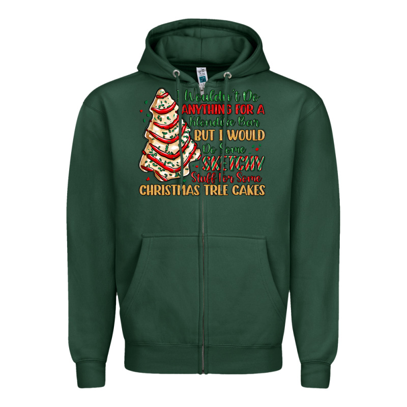 Sketchy Stuff For Some Christmas Tree Cakes Zipper Hoodie by MaliasSmallBusiness | Teevron