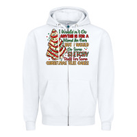 White sketchy stuff for some christmas tree cakes Zipper Hoodie - MaliasSmallBusiness