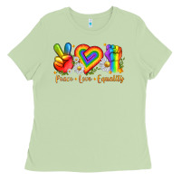 Matcha peace love equality Ladies Tee - texasbilliewilder