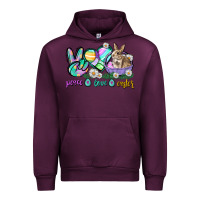 Mauve Wine Peace love Easter Day Urban Hoodie - CowGirlArtShop