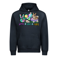 Navy Peace love Easter Day Urban Hoodie - CowGirlArtShop