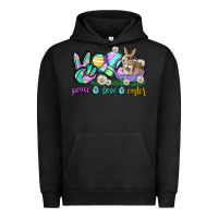 Pigment Black Peace love Easter Day Urban Hoodie - CowGirlArtShop