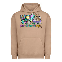 Pigment Burro Peace love Easter Day Urban Hoodie - CowGirlArtShop