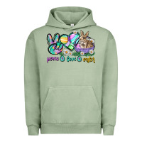 Pigment Oil Green Peace love Easter Day Urban Hoodie - CowGirlArtShop