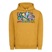 Pigment Peanut Butter Peace love Easter Day Urban Hoodie - CowGirlArtShop