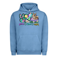 Pigment Pebble Blue Peace love Easter Day Urban Hoodie - CowGirlArtShop