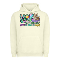 Pigment Pistachio Peace love Easter Day Urban Hoodie - CowGirlArtShop