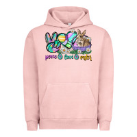 Pigment Salmon Peace love Easter Day Urban Hoodie - CowGirlArtShop