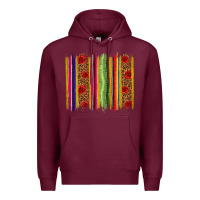 Burgundy Mexico Serape Brushstroke Premium Hoodie - texasbilliewilder