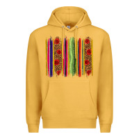 Mustard Mexico Serape Brushstroke Premium Hoodie - texasbilliewilder