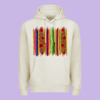 Mexico Serape Brushstroke Premium Hoodie Designed By Texasbilliewilder