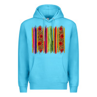 Ocean Blue Mexico Serape Brushstroke Premium Hoodie - texasbilliewilder