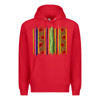 Red Mexico Serape Brushstroke Premium Hoodie - texasbilliewilder