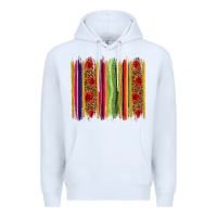 White Mexico Serape Brushstroke Premium Hoodie - texasbilliewilder