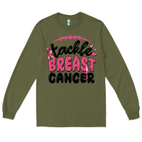 Army Green tackle breast cancer Long Sleeve Tee - MaliasSmallBusiness